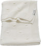 Couverture de berceau Meyco avec nœuds pour bébé - blanc cassé - 75x100cm - 1,0 tog
