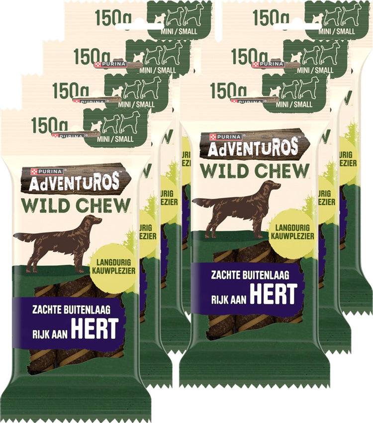 Adventuros wild chew small - snacks pour chiens - cerf - 7 x 150 g