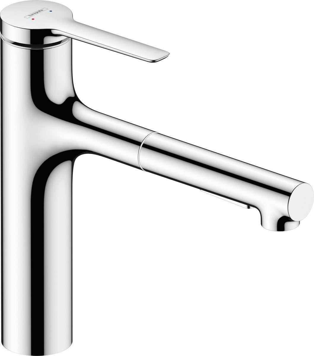 Hansgrohe zesis m33 - mitigeur de cuisine - commande à levier unique - taille 160 mm - douchette extractible - 2 fonctions de pulvérisation - chrome