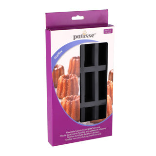 Patisse Patisse Mini Cake Form 12 Vaks 29x17 cm Silicone noir