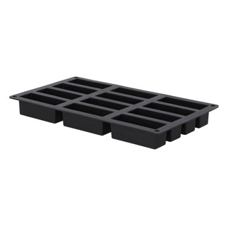 Patisse Patisse Mini Cake Form 12 Vaks 29x17 cm Silicone noir