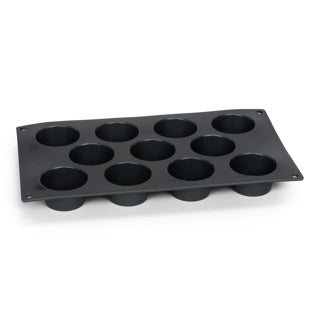 Patisse Patisse Mini Muffin Form 11 Comparts 29x17 cm Silicone noir