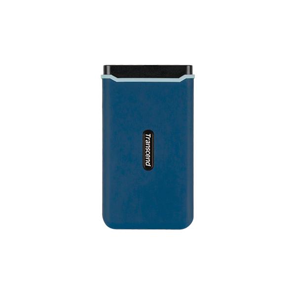 Transcende Transcende TS250GESD370C ESD370C SSD externe, 250 Go, USB Type-A C, PCIe, 1050 950 Mo, bleu marine