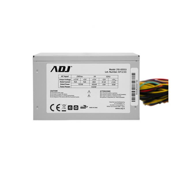 ADJ ADJ 210-00553 Alimentation 550Watt MAXIMUM POWER, FAN 120 MM, 3X SATA, 1X PATA