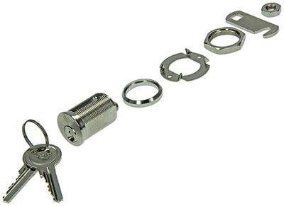 Mack 1015858 - 1 serrure pour armoire aux lettres nickelée 25mm | 5 pièces