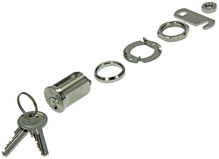 Mack 1015858 - 1 serrure pour armoire aux lettres nickelée 25mm | 5 pièces