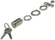 Mack 1015858 - 1 serrure pour armoire aux lettres nickelée 25mm | 5 pièces