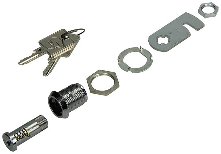 Mack 1013583 - Serrure pour armoire à 1 lettres chromée 22mm | 5 pièces
