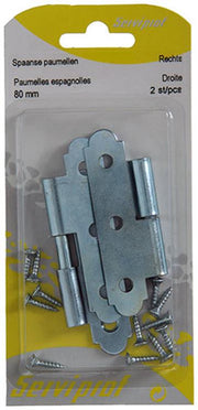 Mack 1013258 - 2 charnières espagnoles droite galvanisées h 80 x l 45mm | 5 pièces - afbeelding 3