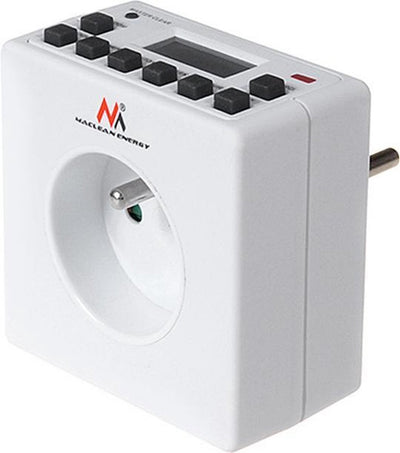 Maclean mce30 - minuterie numérique programmable avec broche de terre - 3600w
