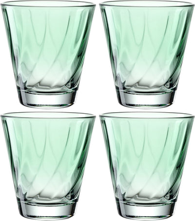 Verre à boire Leonardo twist 215ml vert - set 4