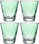 Verre à boire Leonardo twist 215ml vert - set 4