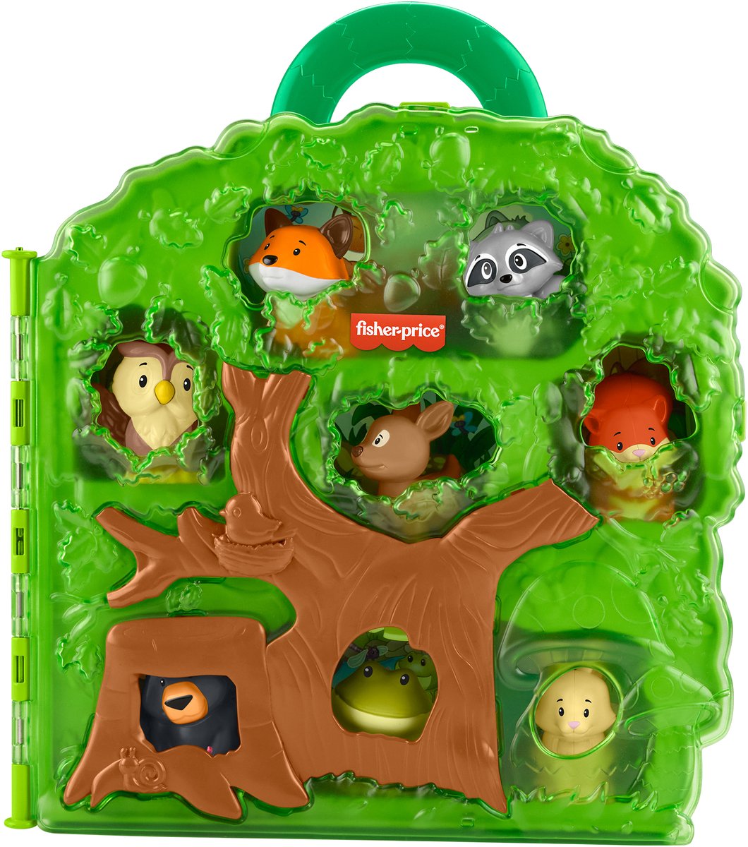 Fisher-Price Mattel Little People Forest Friends étui de transport ensemble de jouets.