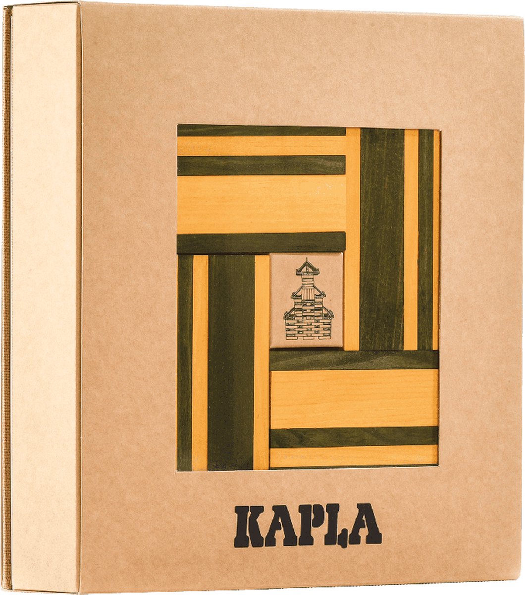 Kapla - couleur - jouets de construction - vert jaune - 40 planches