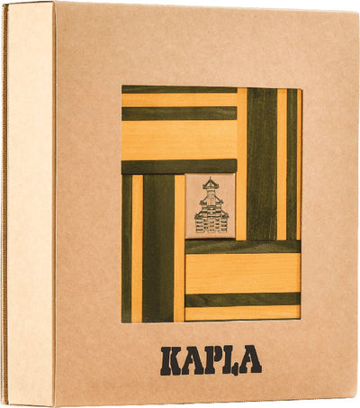 Kapla - couleur - jouets de construction - vert jaune - 40 planches