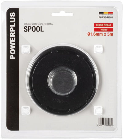 Bobine Powerplus avec fil torsadé powacg1281 - longueur 5 m - 1,6 ᴓ - coupe-herbe, débroussailleuse, multi-outil