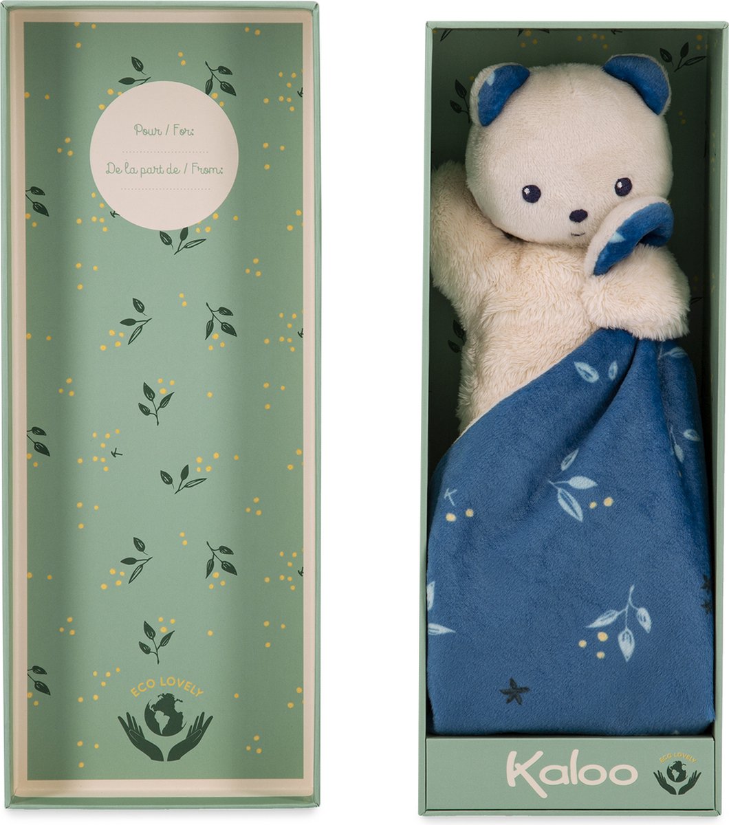 Kaloo - carre douceur - doudou - ours - bleu