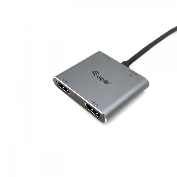 Équipement équipé 133484 USB-C 4 dans 1 double adaptateur HDMI