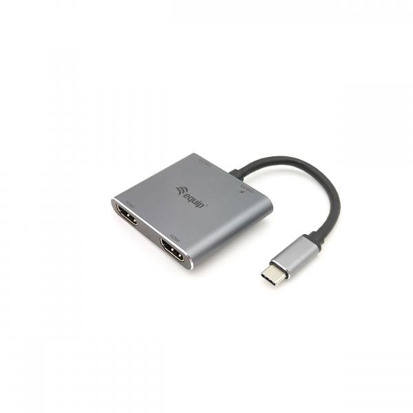 Équipement équipé 133484 USB-C 4 dans 1 double adaptateur HDMI