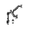 Équipement 650133 17 -32 support de support de bureau double moniteur, pince, 18 kg, 17 32, 100 x 100 mm, noir