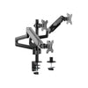 Équipement d'équipement 650134 17 -27 support de support de bureau triple moniteur, pince, 21 kg, 75 x 75 mm, 100 x 100 mm