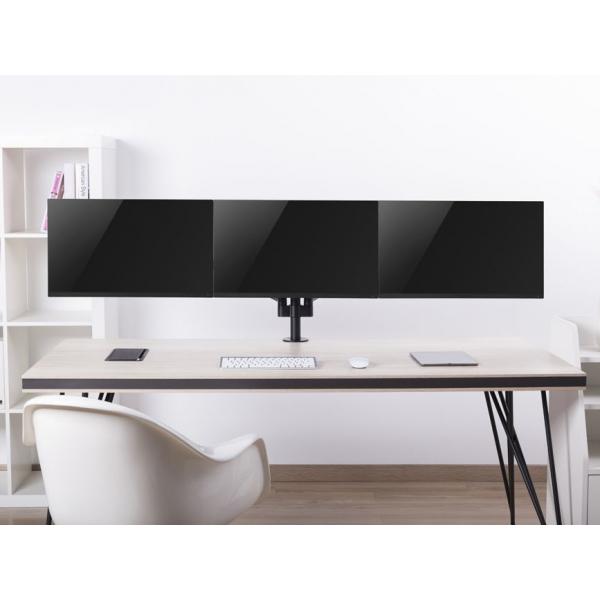 Équipement d'équipement 650134 17 -27 support de support de bureau triple moniteur, pince, 21 kg, 75 x 75 mm, 100 x 100 mm