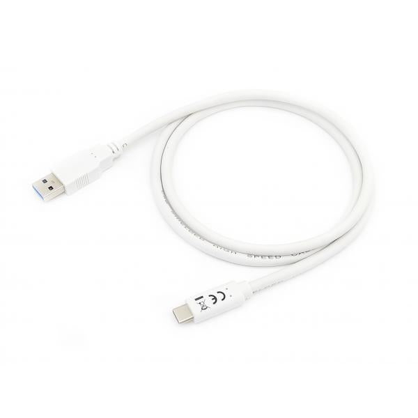Équipement 128363 USB 3,2 Gen 1 Type-C vers un câble, USB 3,2 Gen 1, 5000 Mbit S, M M, 1 M, blanc