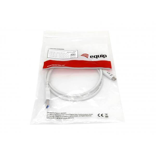 Équipement 128363 USB 3,2 Gen 1 Type-C vers un câble, USB 3,2 Gen 1, 5000 Mbit S, M M, 1 M, blanc
