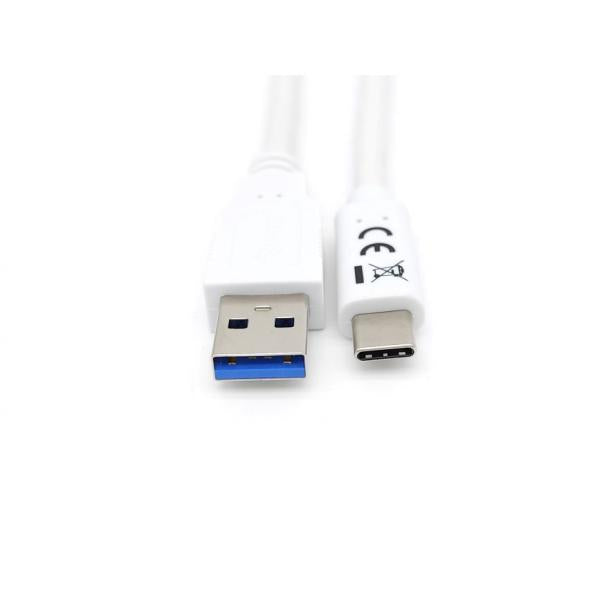 Équipement 128363 USB 3,2 Gen 1 Type-C vers un câble, USB 3,2 Gen 1, 5000 Mbit S, M M, 1 M, blanc