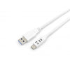 Équipement 128363 USB 3,2 Gen 1 Type-C vers un câble, USB 3,2 Gen 1, 5000 Mbit S, M M, 1 M, blanc