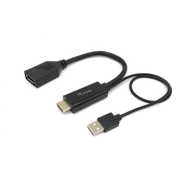 Équipez l'équipement 119039 HDMI à Adaptateur DisplayPort, 0,15 m, HDMI Type A (standard) DisplayPort, mâle, droit