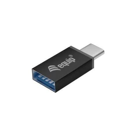 Équipement équivalent 128956 HUB USB 3.0 à 4 ports avec adaptateur USB-C, USB 3.2 Gen 1 Type-A, 5000 Mbit S, noir