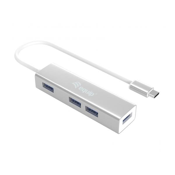 Équipement 128958 USB-C à 4 points USB 3.0 Port, USB 3.2 GEN 1 TYPE-C, TYPE A, 5000 MBITS, SILP