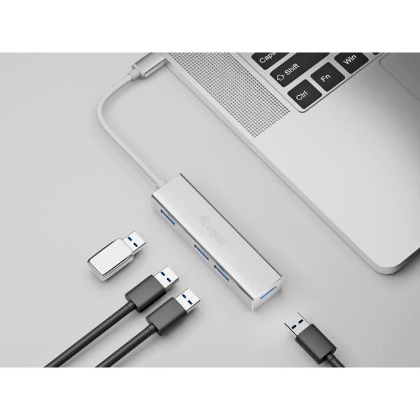 Équipement 128958 USB-C à 4 points USB 3.0 Port, USB 3.2 GEN 1 TYPE-C, TYPE A, 5000 MBITS, SILP