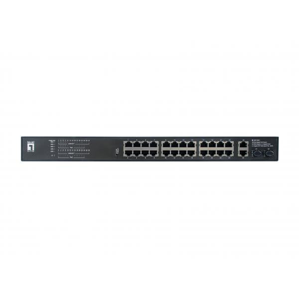 Niveau de niveau LIVEALONE GEP-2821 28 ports Gigabit PoE Switch, 24x POE Sorties, 2x Gigabit RJ45, 2x Gigabit SFP, 1U