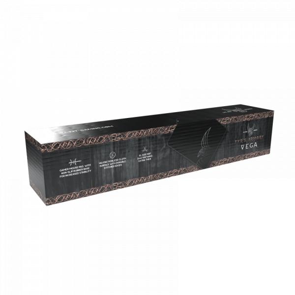 L33T Gaming L33T Gaming 160403 Vega XL Gaming Mousepad, Fast Surface. 444 x 355 x 4 mm, noir