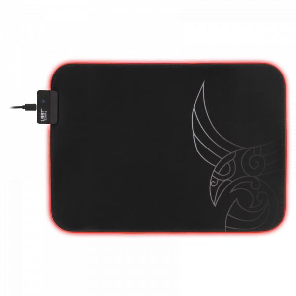 L33T Gaming L33T Gaming 160405 Karlvagn RGB Gaming Mousepad, surface rapide de taille moyenne. 355 x 255 x 3 mm, noir