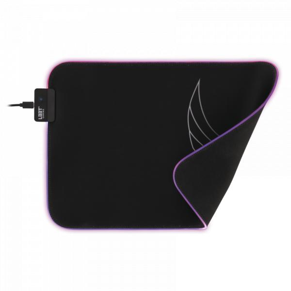 L33T Gaming L33T Gaming 160405 Karlvagn RGB Gaming Mousepad, surface rapide de taille moyenne. 355 x 255 x 3 mm, noir