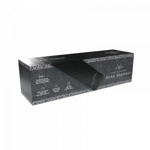 L33T Gaming L33T Gaming 160406 ASAR BARDAGI XXL RGB GAMING MOUSEPAD, Fast Surface. 920 x 294 x 3 mm, noir