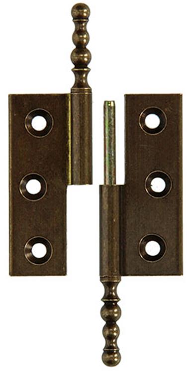 Mack 1013558 - 2 charnières de meuble droite bronze h 50 x l 40 mm | 5 pièces
