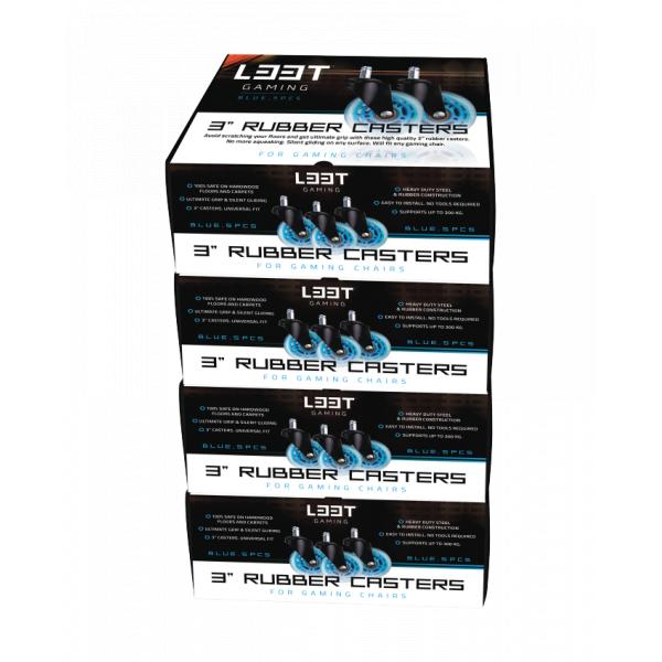 L33T Gaming L33T Gaming 160529 3inch Bouchons en caoutchouc, bleu, 5pcs