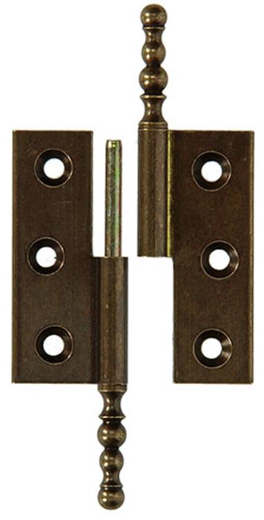 Mack 1013559 - 2 charnières de meuble gauche bronzées h 50 x l 40 mm | 5 pièces