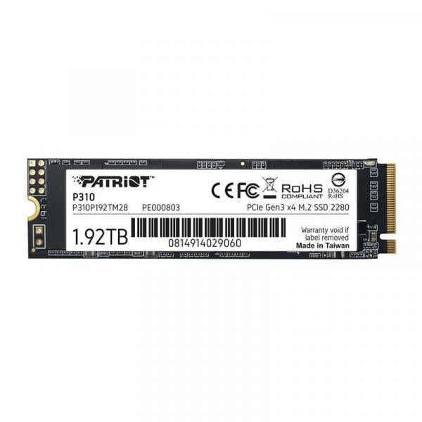 Patriot Patriot P310P192TM28P310 P310 SSD, 1920 Go, M.2 2280, Retail, 2100 1800 MB S, 280K 250K IOPS