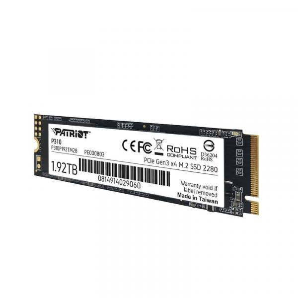 Patriot Patriot P310P192TM28P310 P310 SSD, 1920 Go, M.2 2280, Retail, 2100 1800 MB S, 280K 250K IOPS