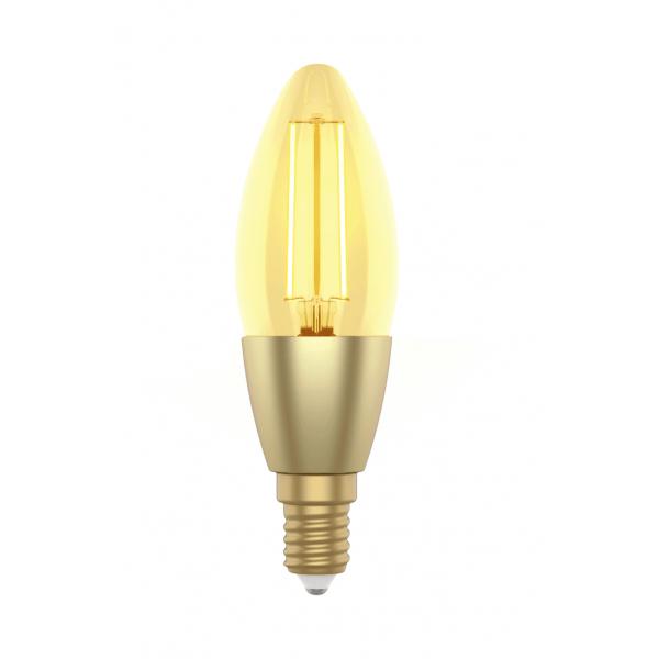 WOX WOX R5141 Candle C37 Fillamen LED Bulbe, Wi-Fi, E14, 4,9W, 470 LM, White chaud 2700K