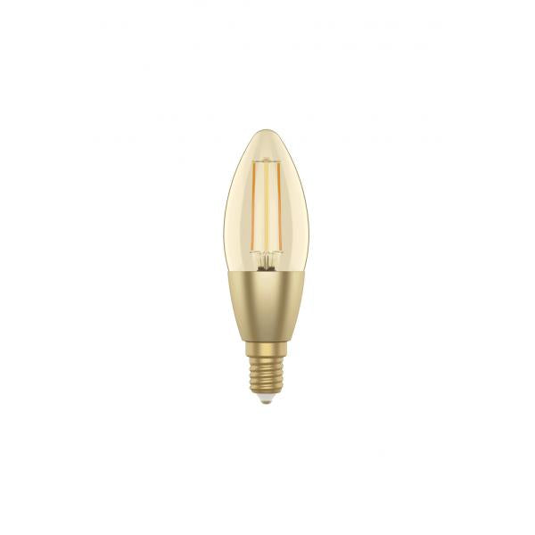 WOX WOX R5141 Candle C37 Fillamen LED Bulbe, Wi-Fi, E14, 4,9W, 470 LM, White chaud 2700K