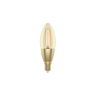 WOX WOX R5141 Candle C37 Fillamen LED Bulbe, Wi-Fi, E14, 4,9W, 470 LM, White chaud 2700K