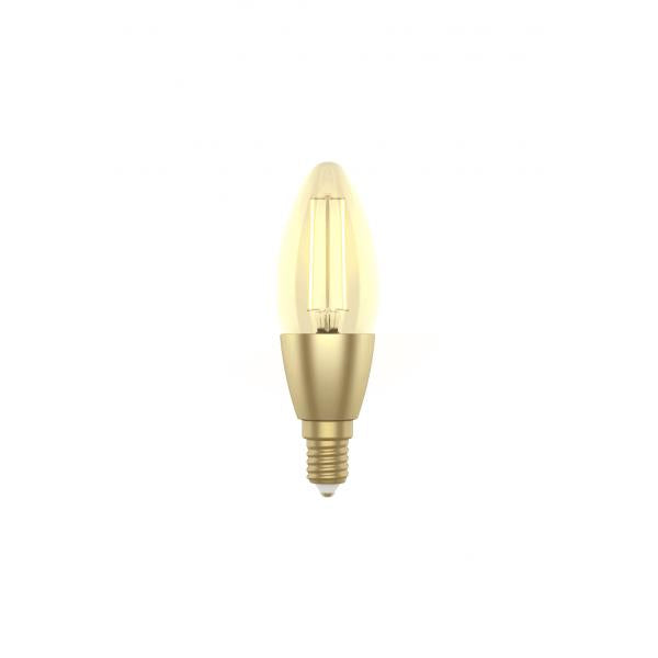 WOX WOX R5141 Candle C37 Fillamen LED Bulbe, Wi-Fi, E14, 4,9W, 470 LM, White chaud 2700K