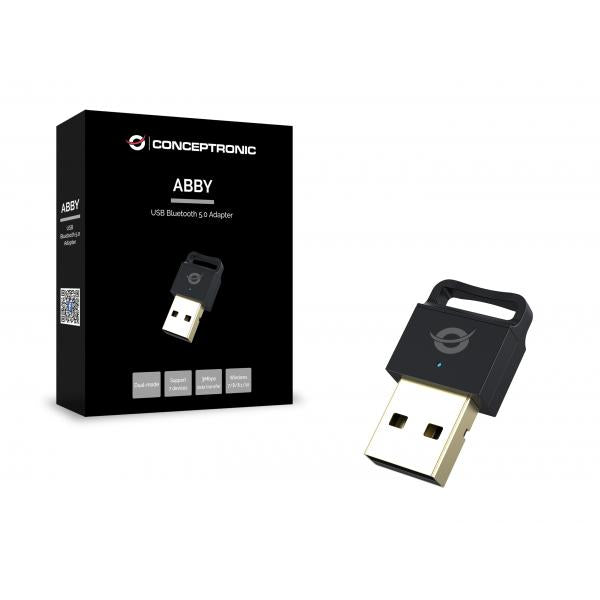 Concepttronic concepttronic abby06b abby usb bluetooth 5.0 adaptateur, sans fil, usb, bluetooth, 3 mbit s, noir