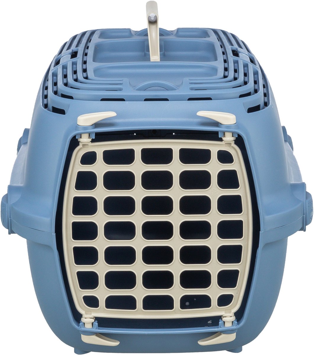 Trixie panier de voyage relax 1 bleu - adapté jusqu'à 6 kg - 48x30x32 cm avec poignée et fermeture tournante